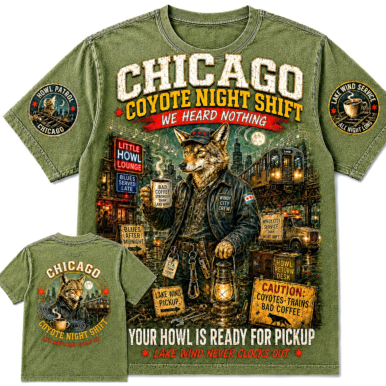 Chicago Coyote Night Shift Tee