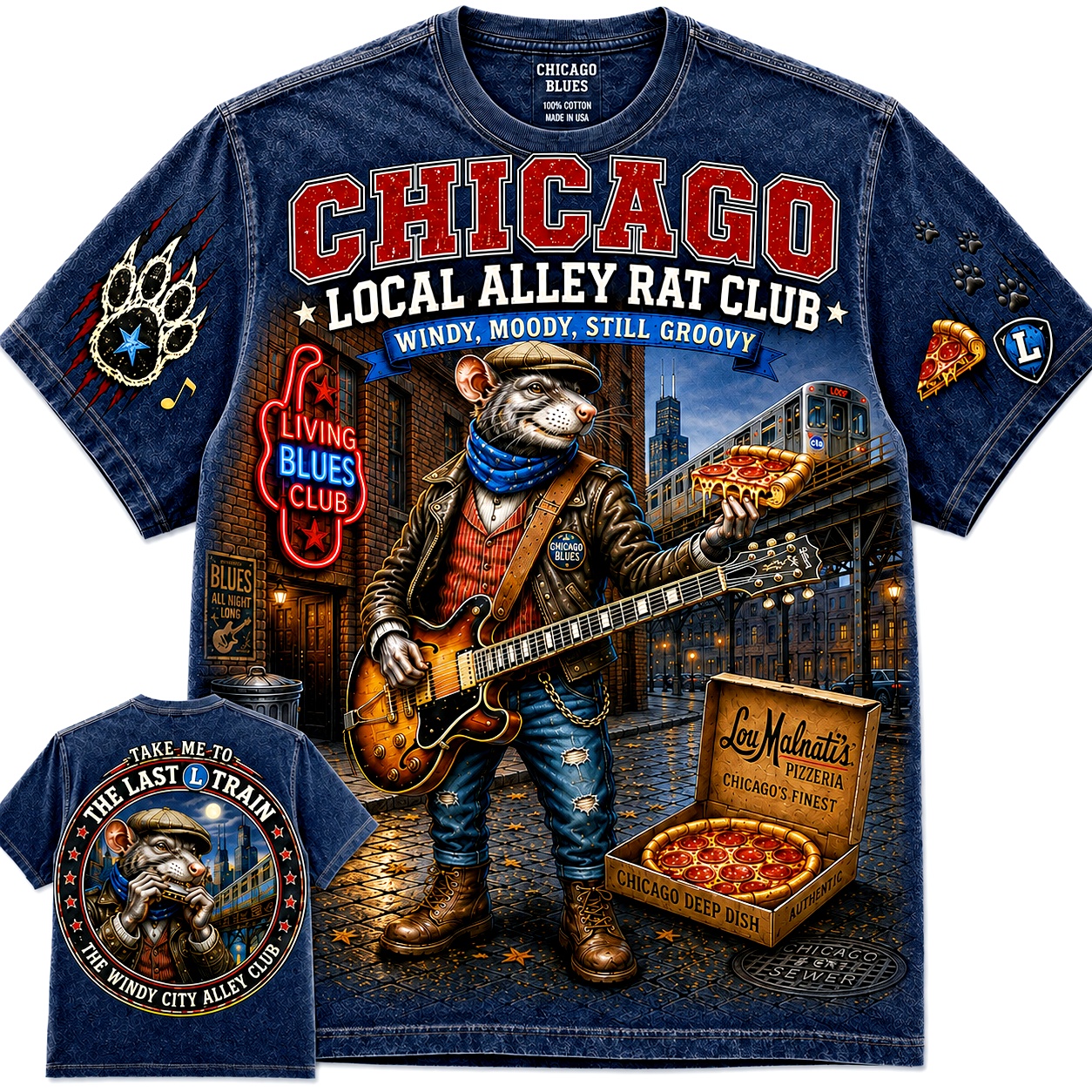 Chicago Alley Rat Blues Tee