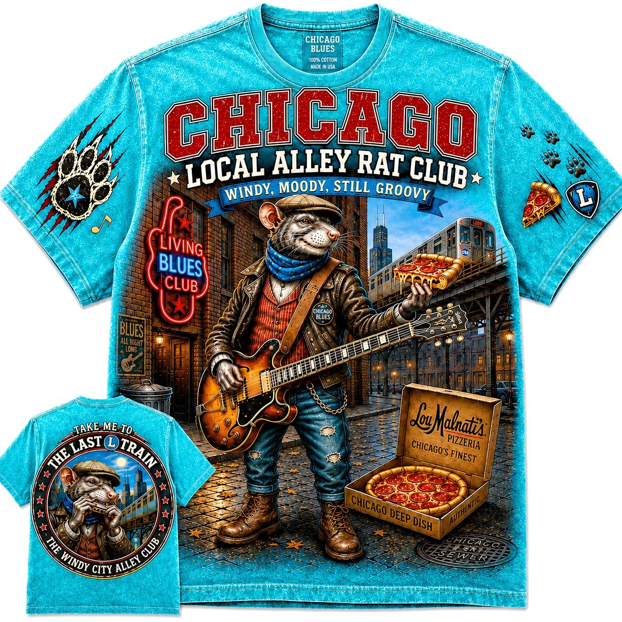 Chicago Alley Rat Blues Tee