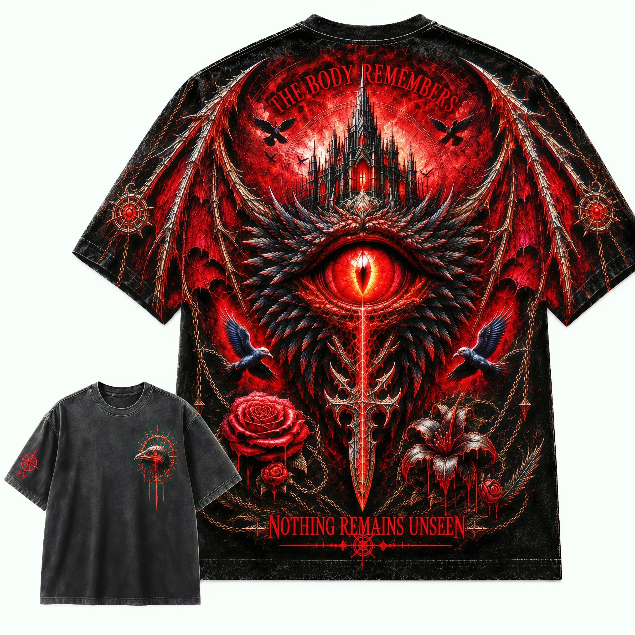 Gothic Tattoo Eye Nothing Remains Unmarked T-Shirt