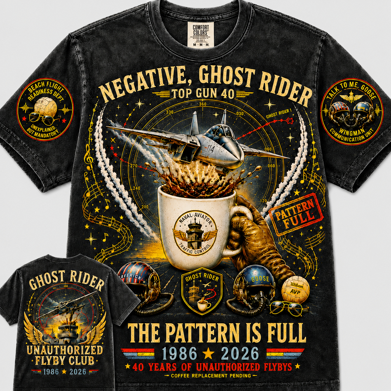 Negative Ghost Rider The Pattern Is Full T-Shirt