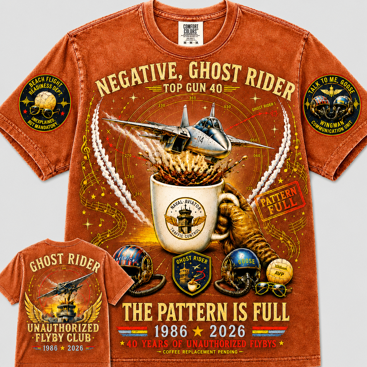 Negative Ghost Rider The Pattern Is Full T-Shirt