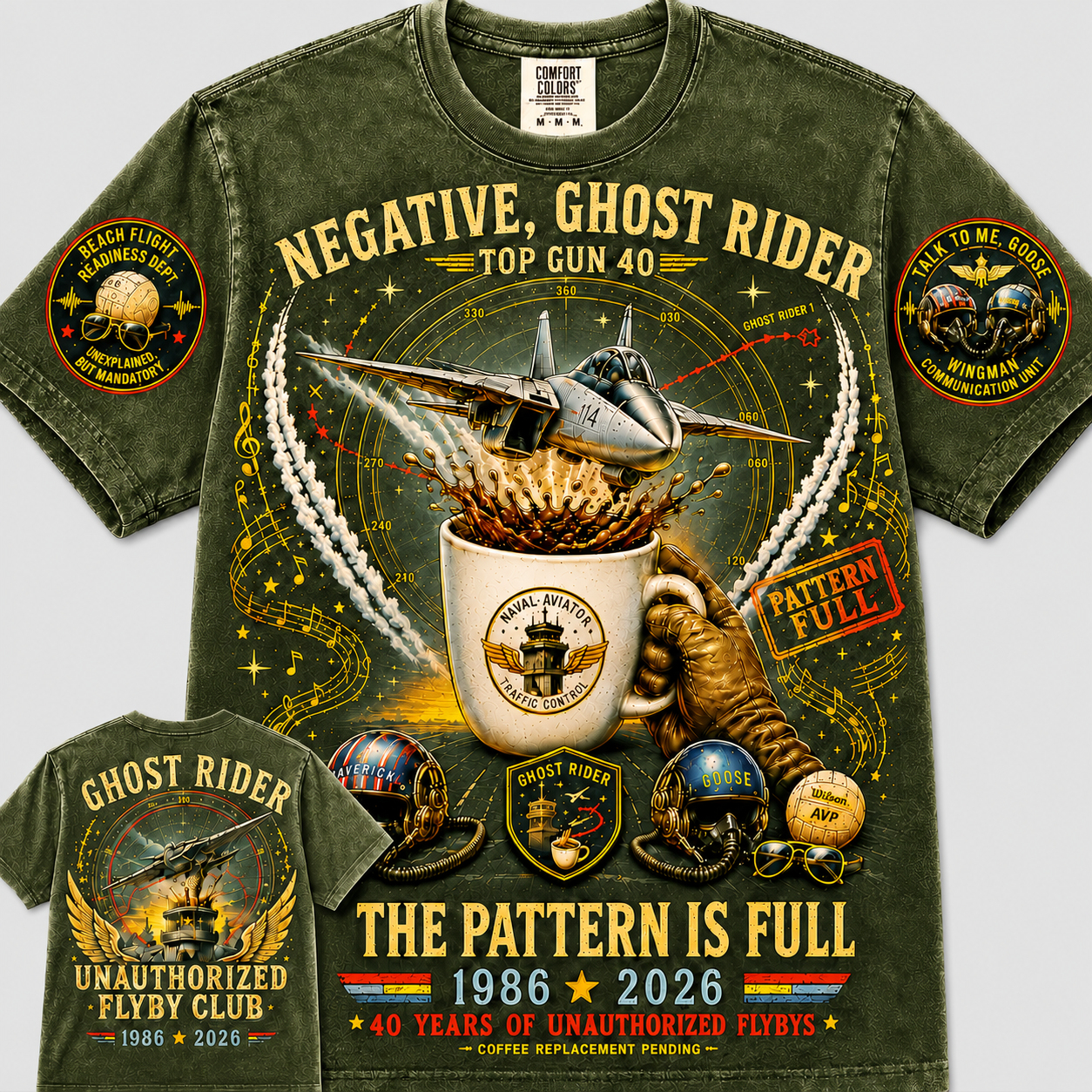 Negative Ghost Rider The Pattern Is Full T-Shirt