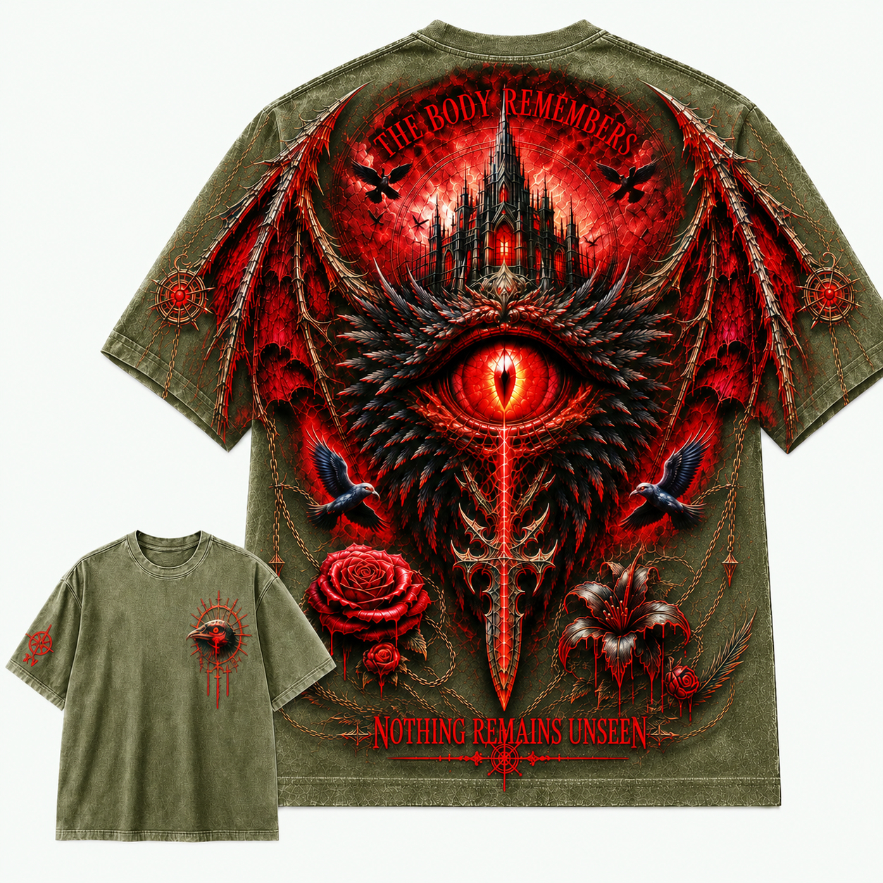 Gothic Tattoo Eye Nothing Remains Unmarked T-Shirt