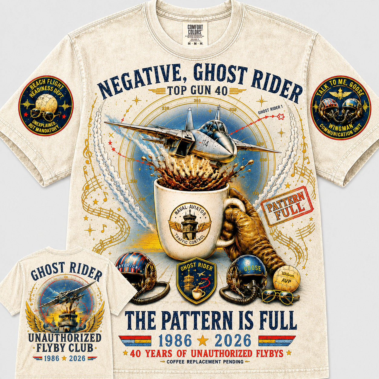 Negative Ghost Rider The Pattern Is Full T-Shirt