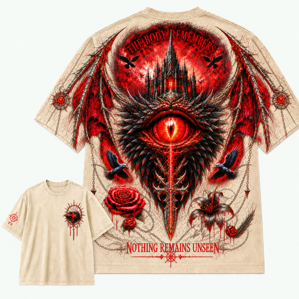 Gothic Tattoo Eye Nothing Remains Unmarked T-Shirt