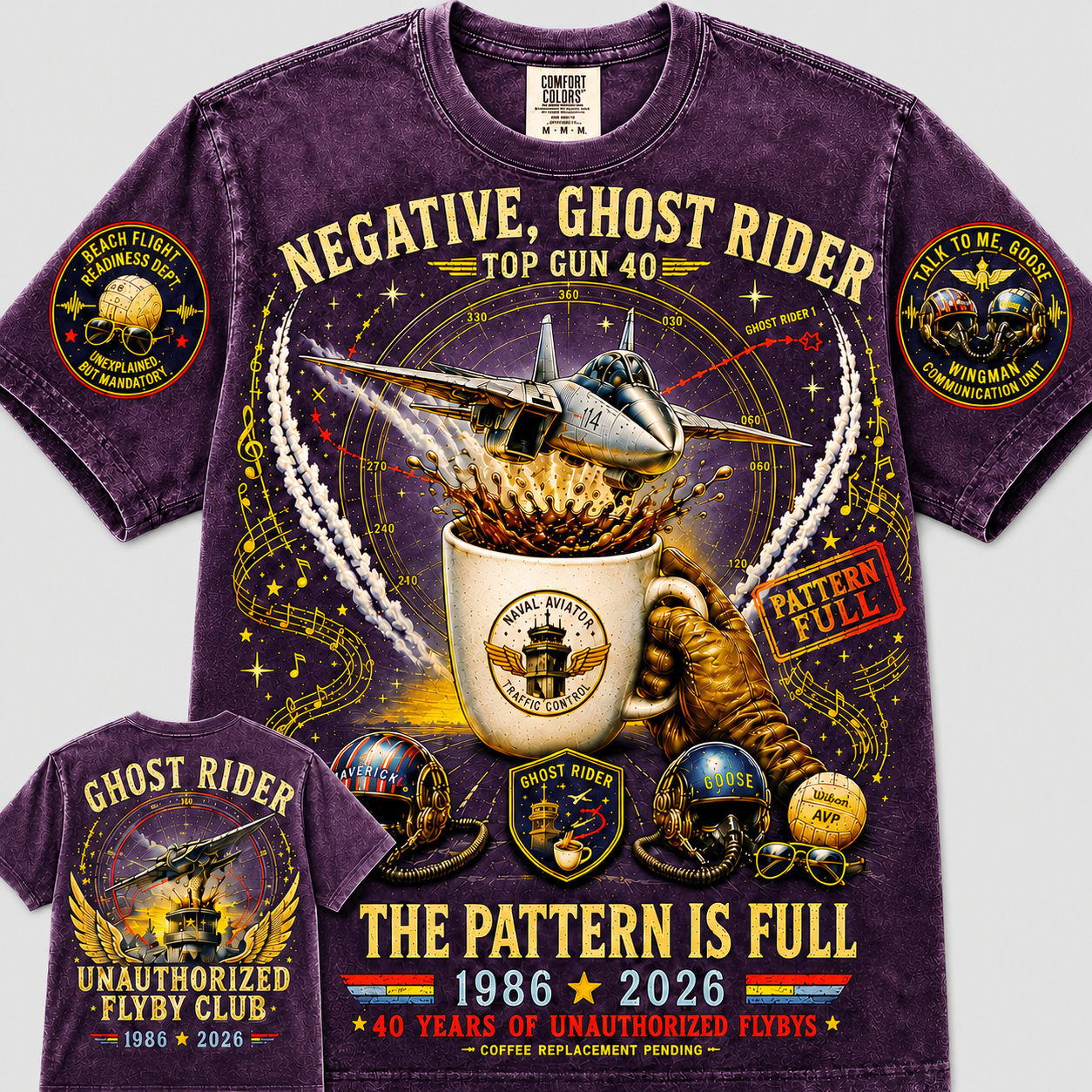 Negative Ghost Rider The Pattern Is Full T-Shirt