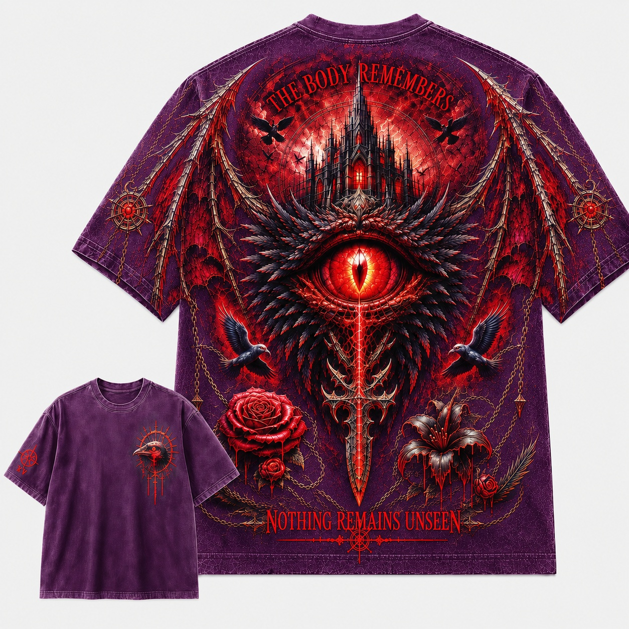 Gothic Tattoo Eye Nothing Remains Unmarked T-Shirt