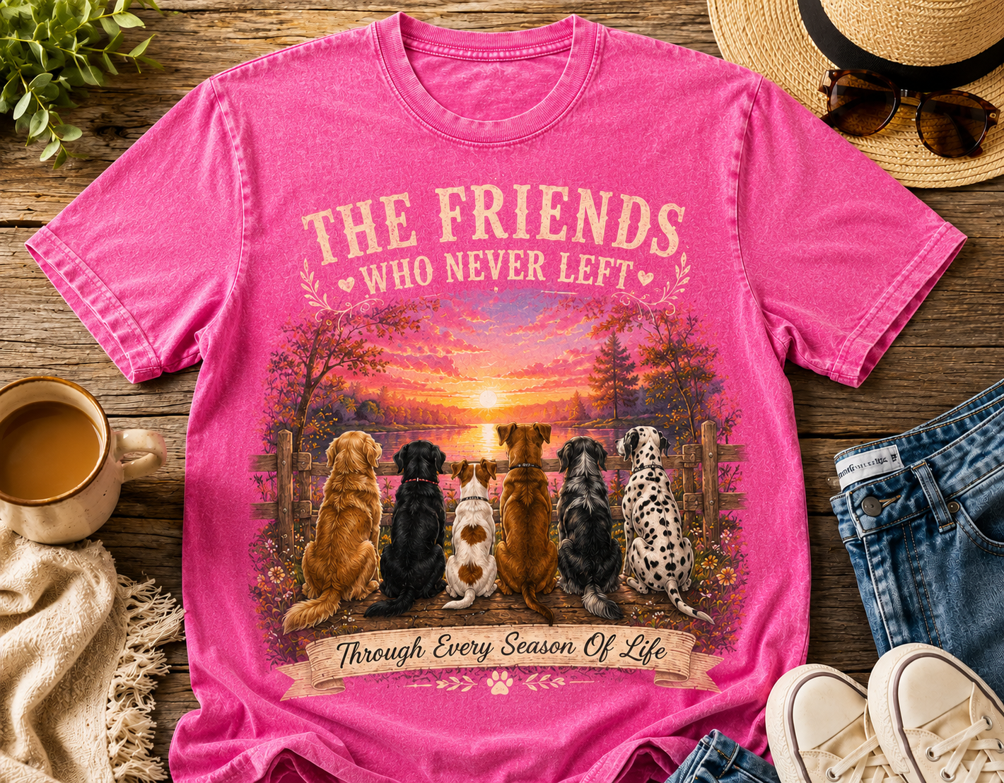 The Friends We Meet In Heaven – Vintage Pet Memorial Tee