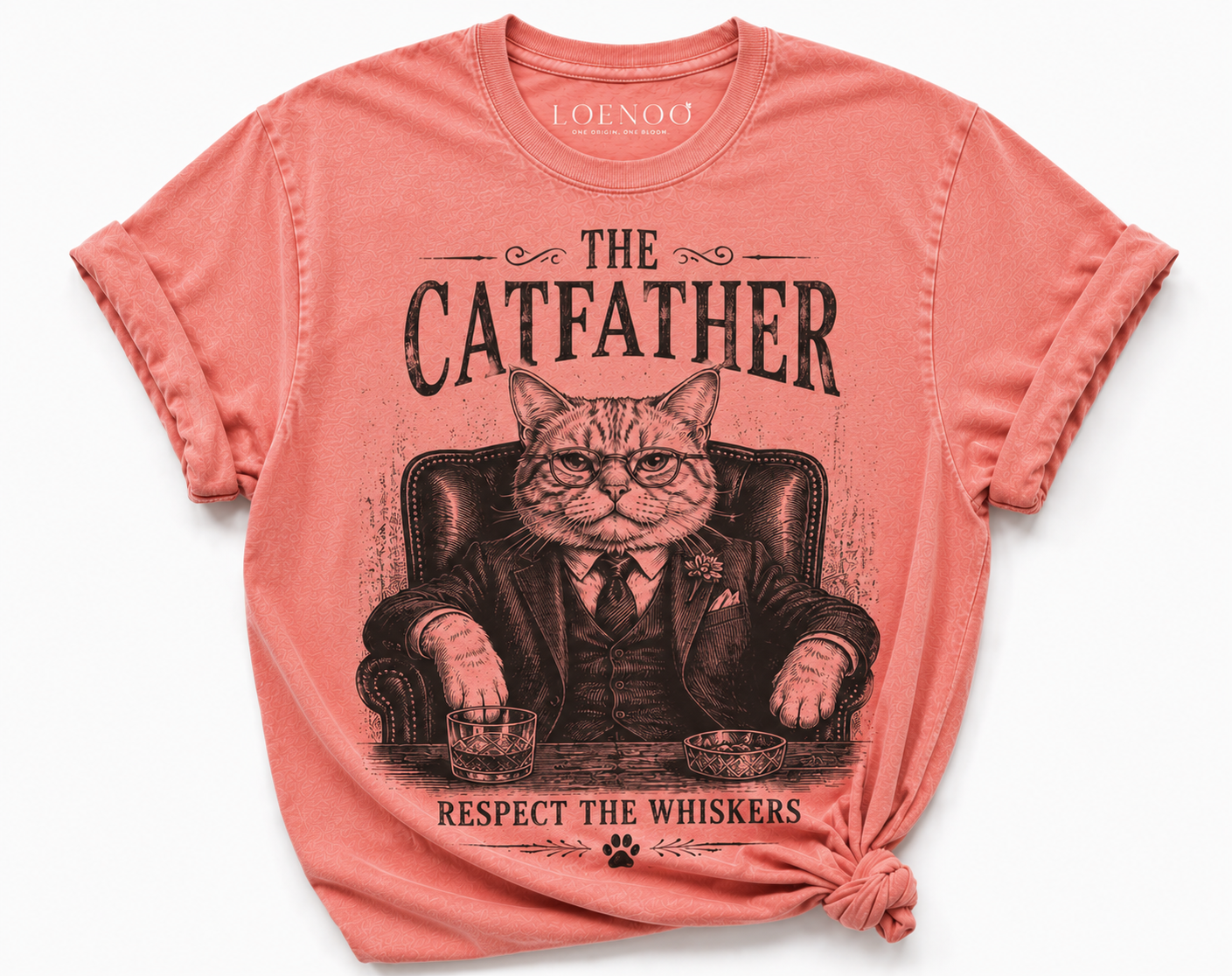 The Catfather – Vintage Cat Lover Tee