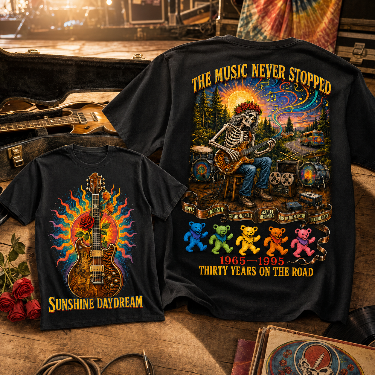 The Music Never Stopped Tribute Tee 