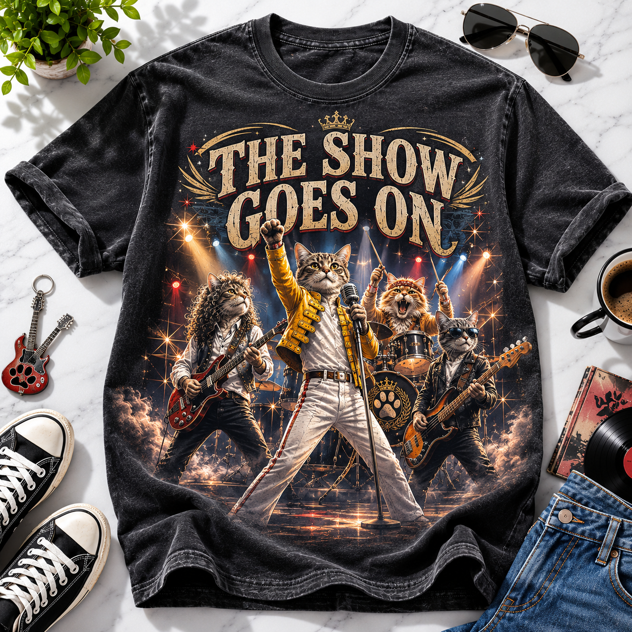 Cat Rock Royalty Band Tee