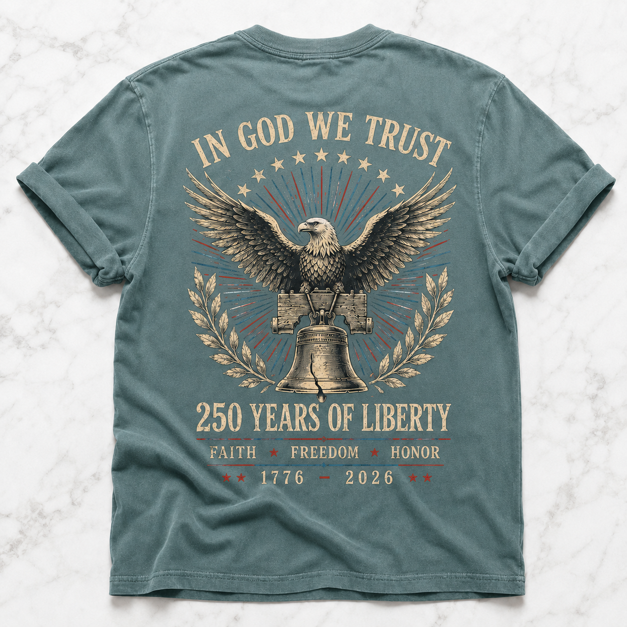 America 250 Years Of Liberty Eagle Tee