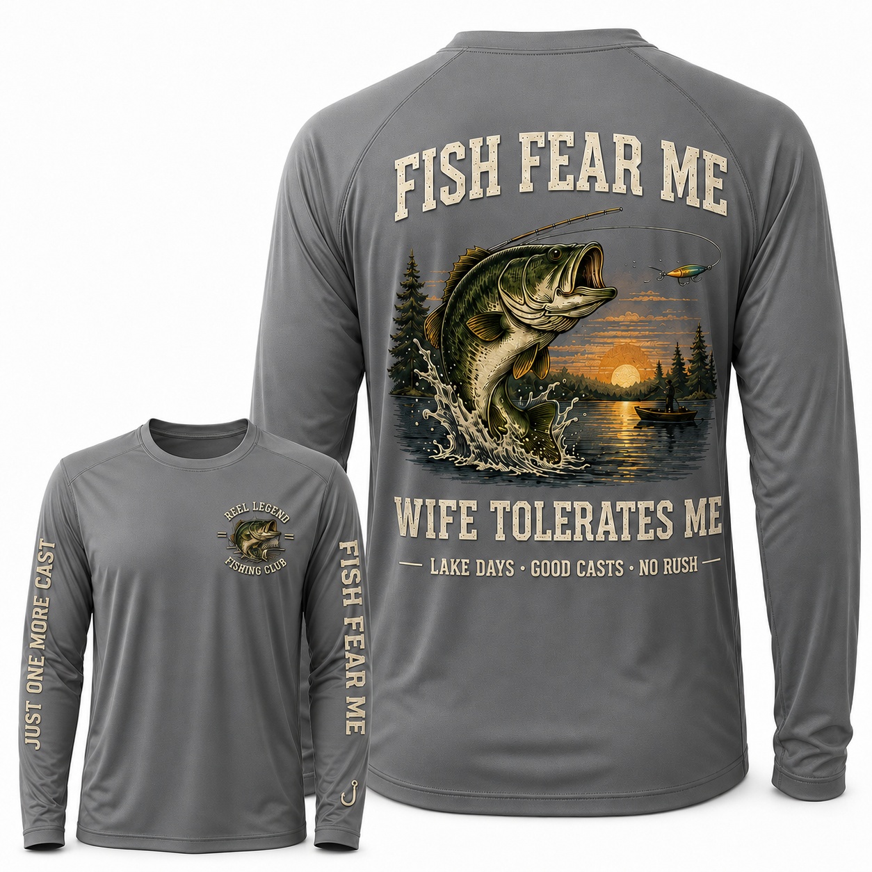 Fish Fear Me Long Sleeve Fishing Tee
