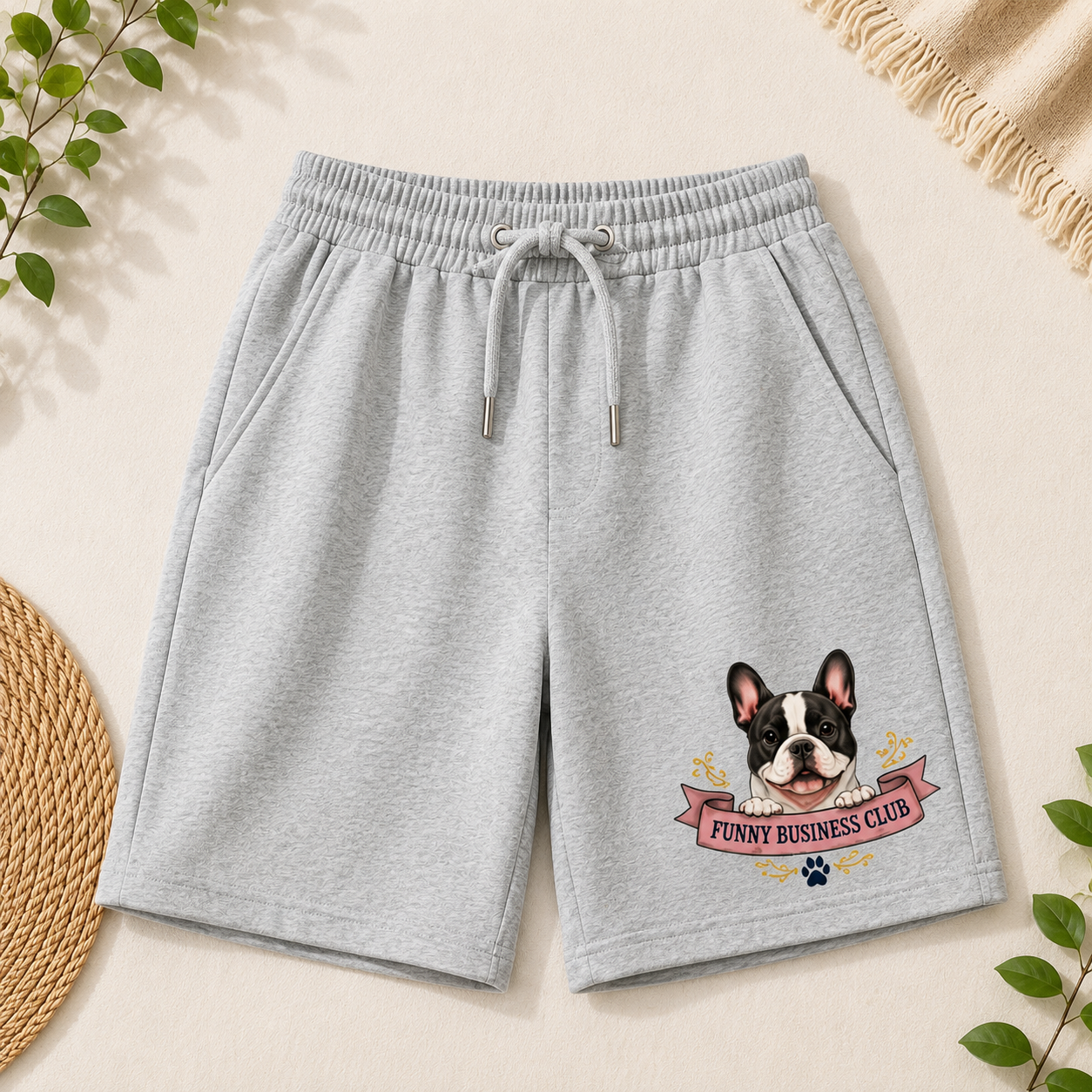 Frenchie Funny Business Club shorts