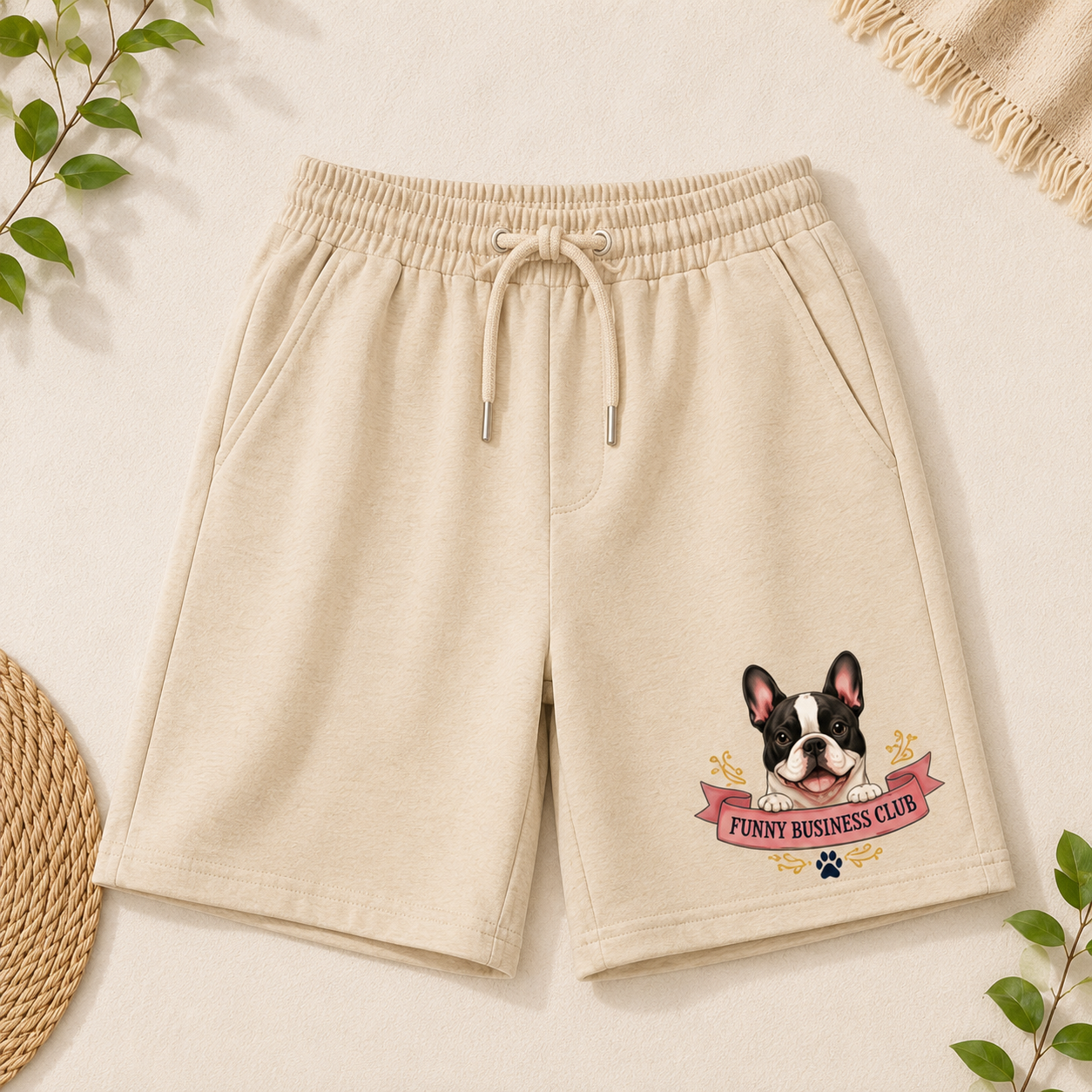 Frenchie Funny Business Club shorts