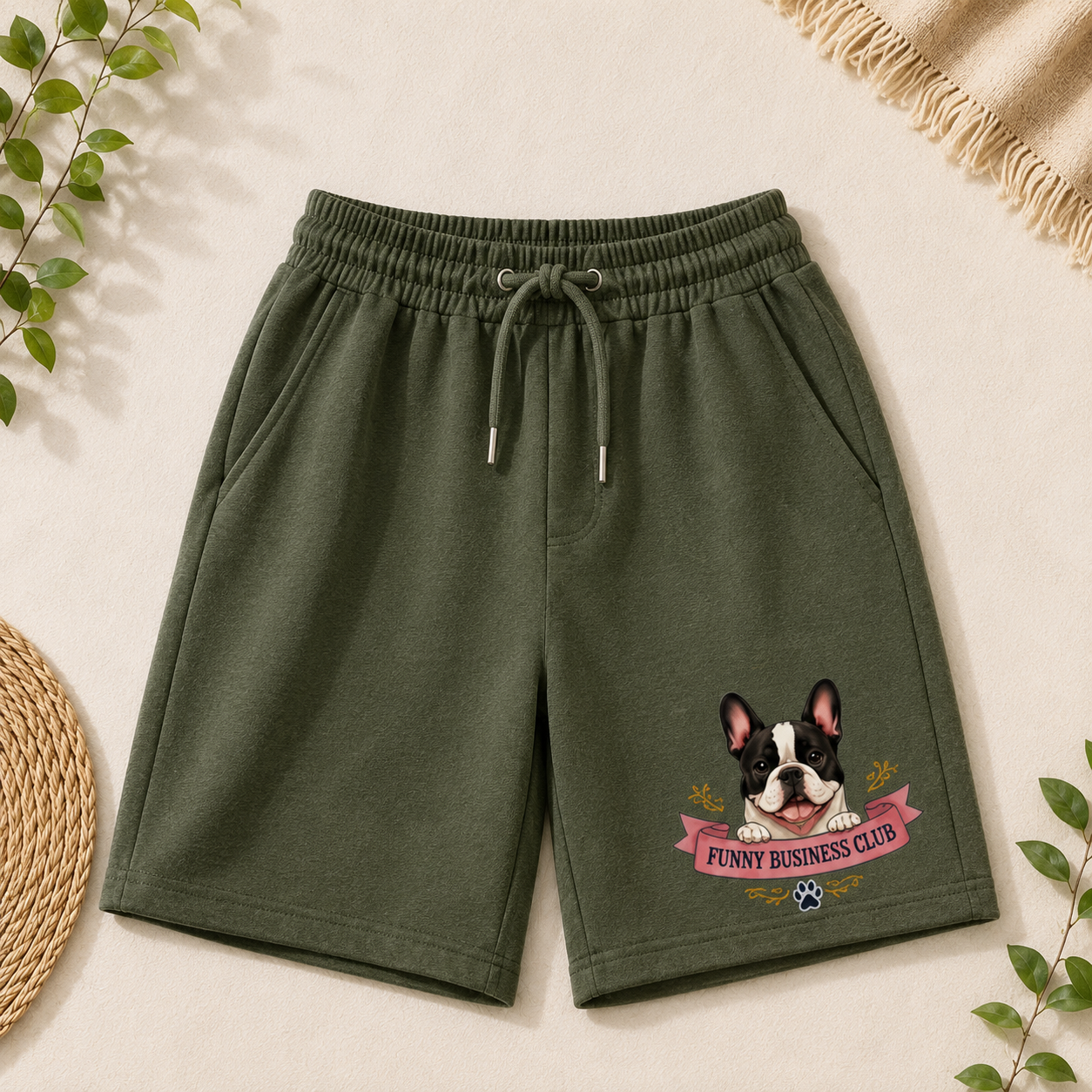 Frenchie Funny Business Club shorts