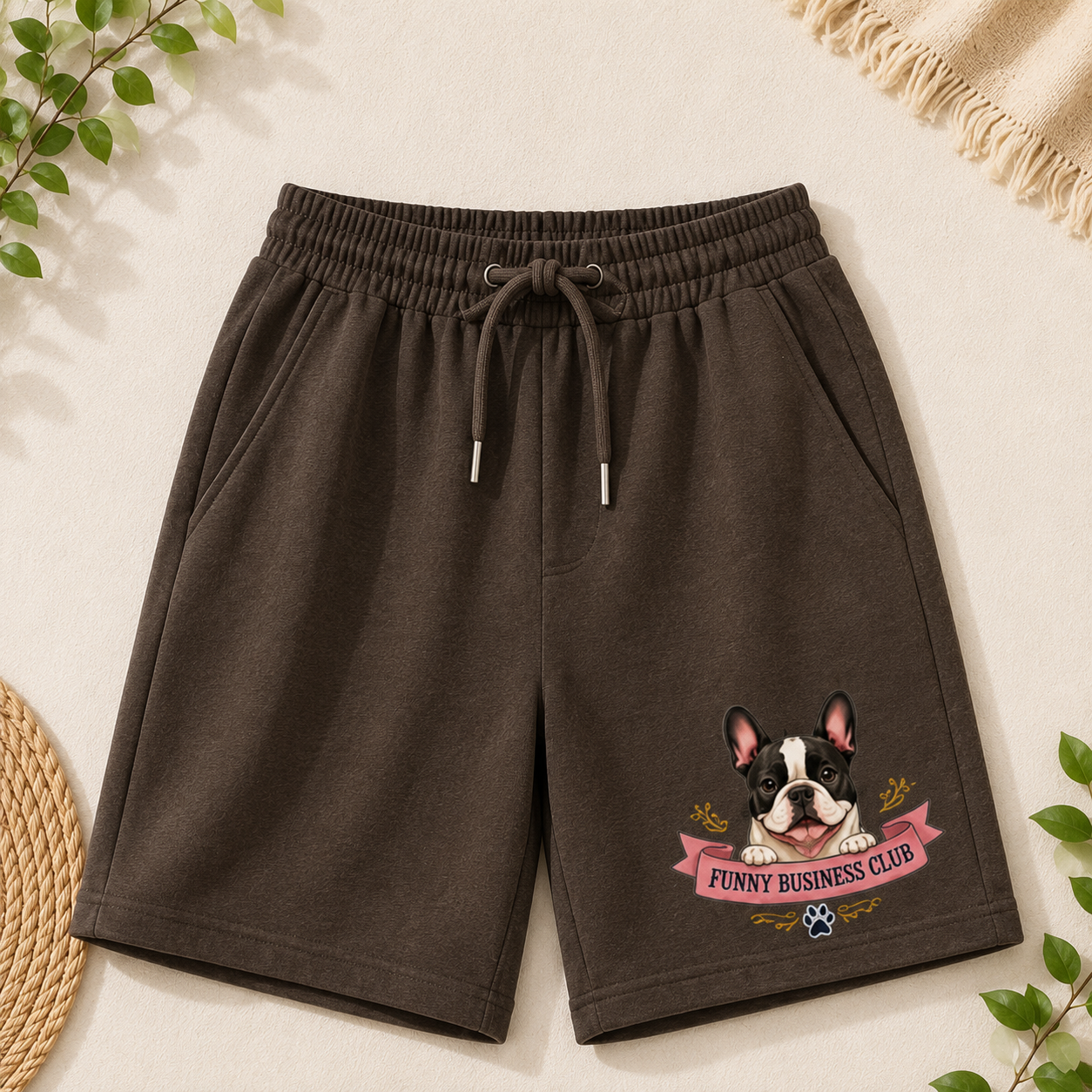 Frenchie Funny Business Club shorts