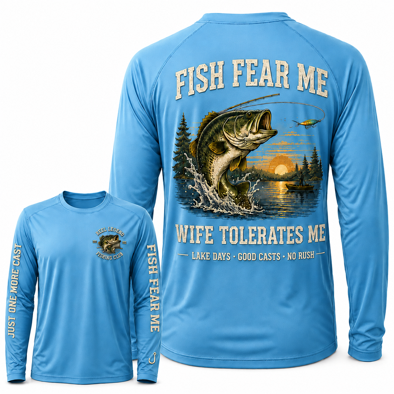 Fish Fear Me Long Sleeve Fishing Tee