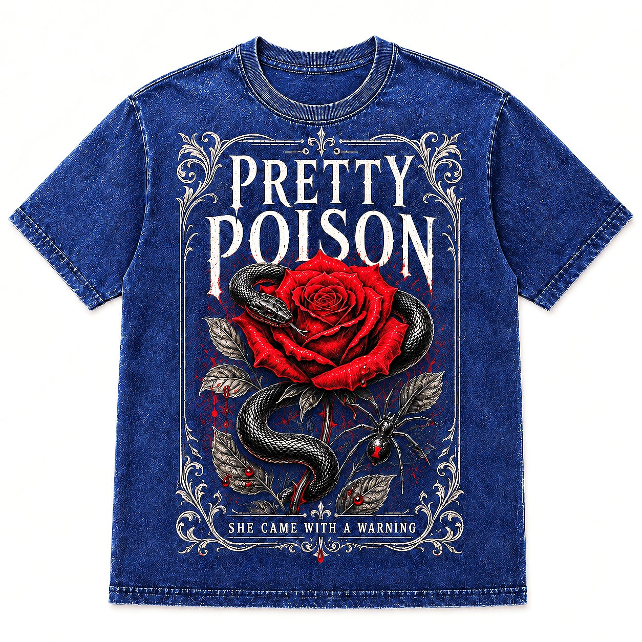 Pretty Poison Gothic Rose Snake Tee