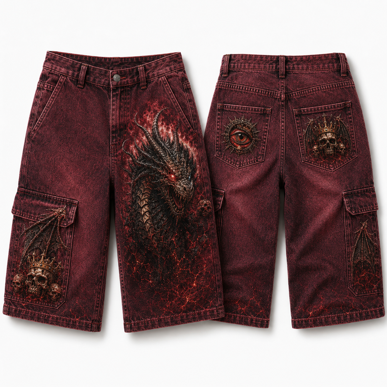 [Copy]Fearless Fortune Dark Dragon Shorts