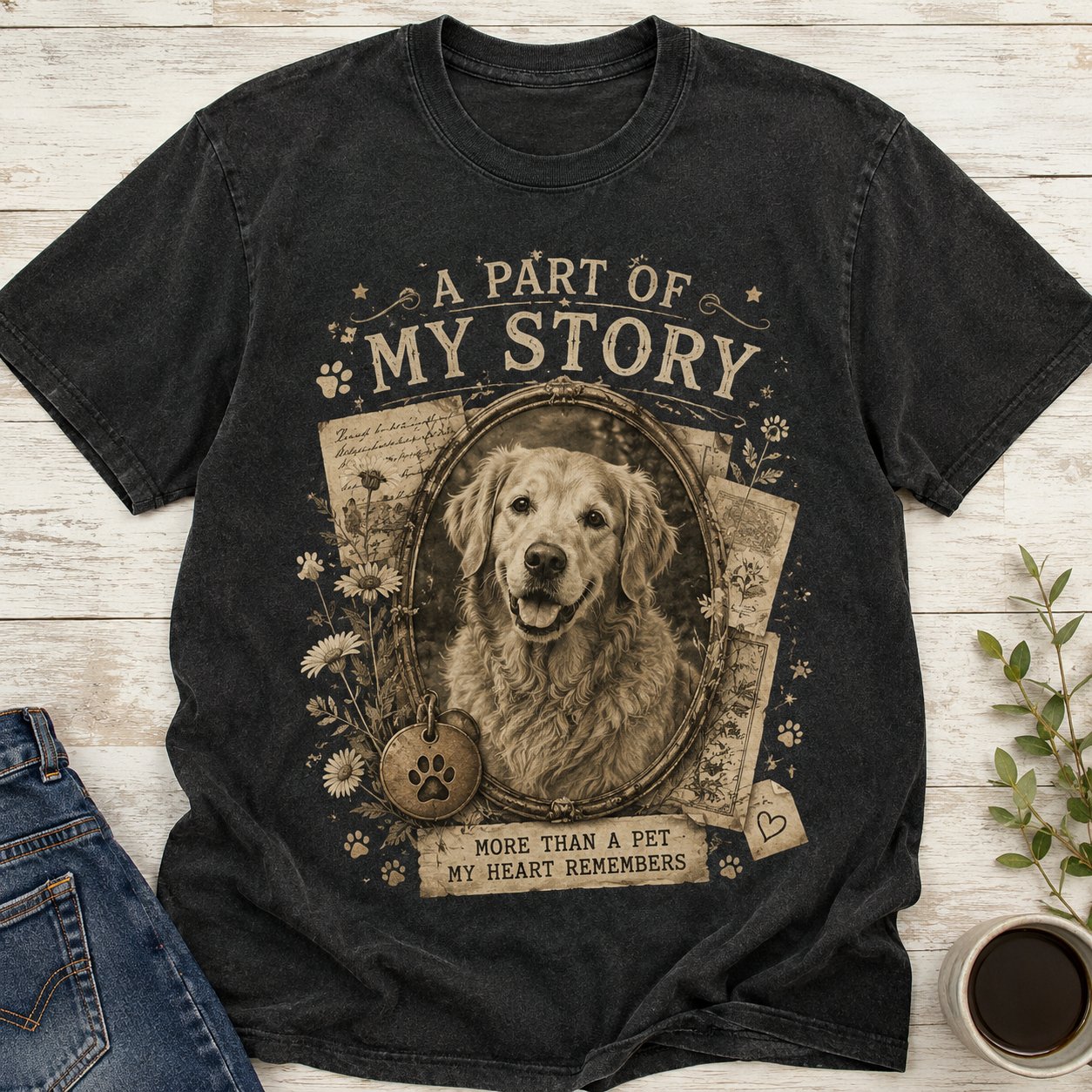 A Part Of My Story Golden Retriever Tee
