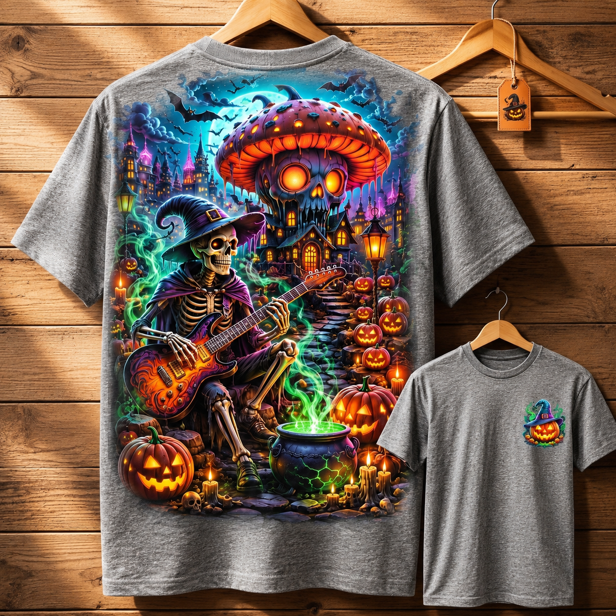 Midnight Skeleton Rock Tee 🎸💀🎃