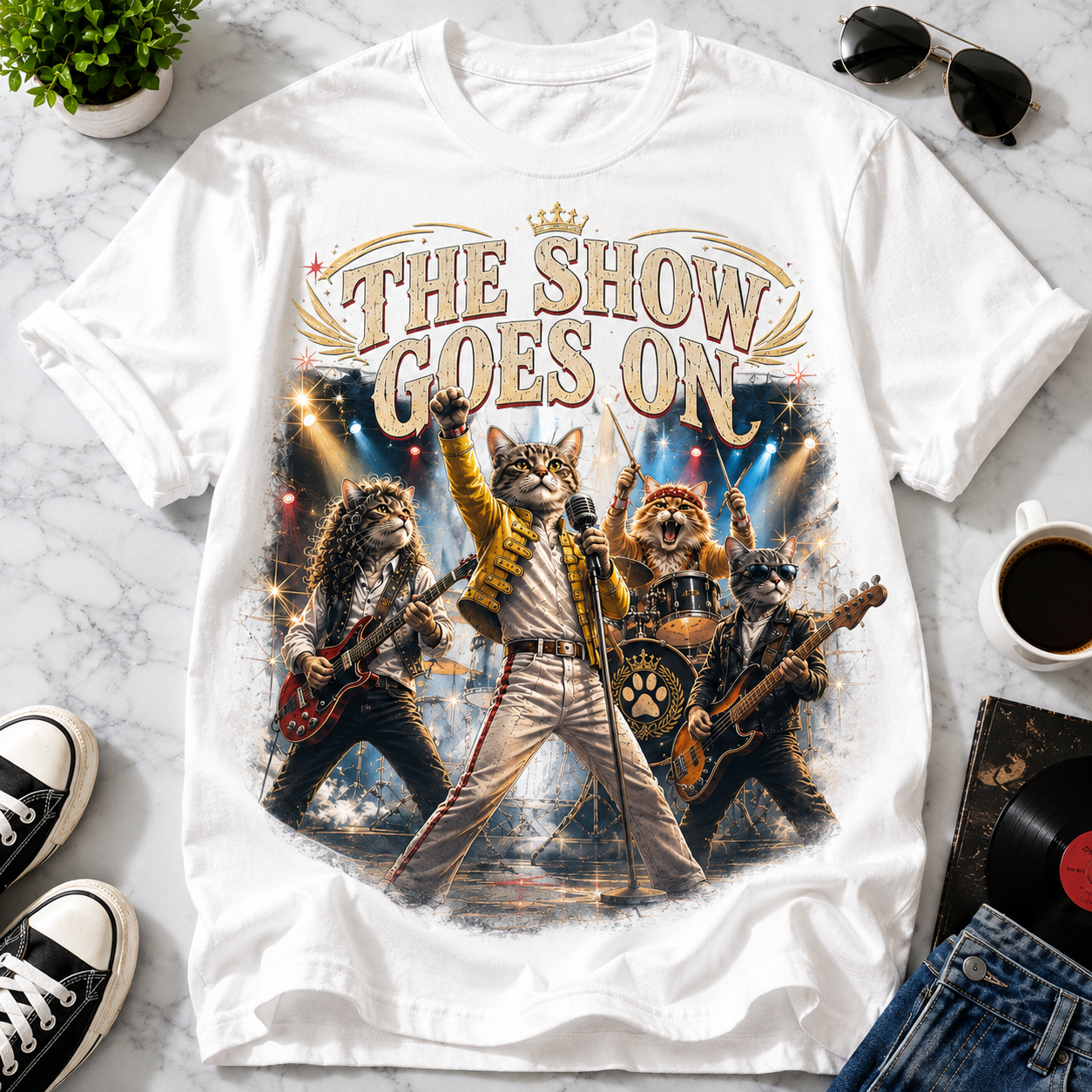 Cat Rock Royalty Band Tee