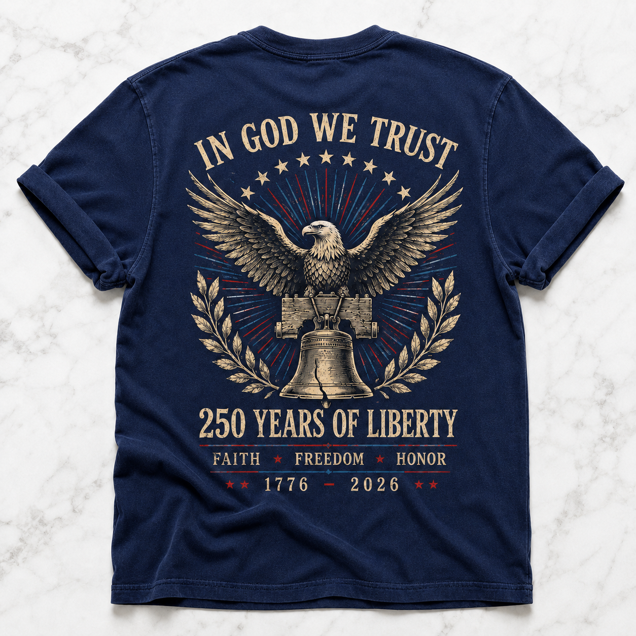 America 250 Years Of Liberty Eagle Tee
