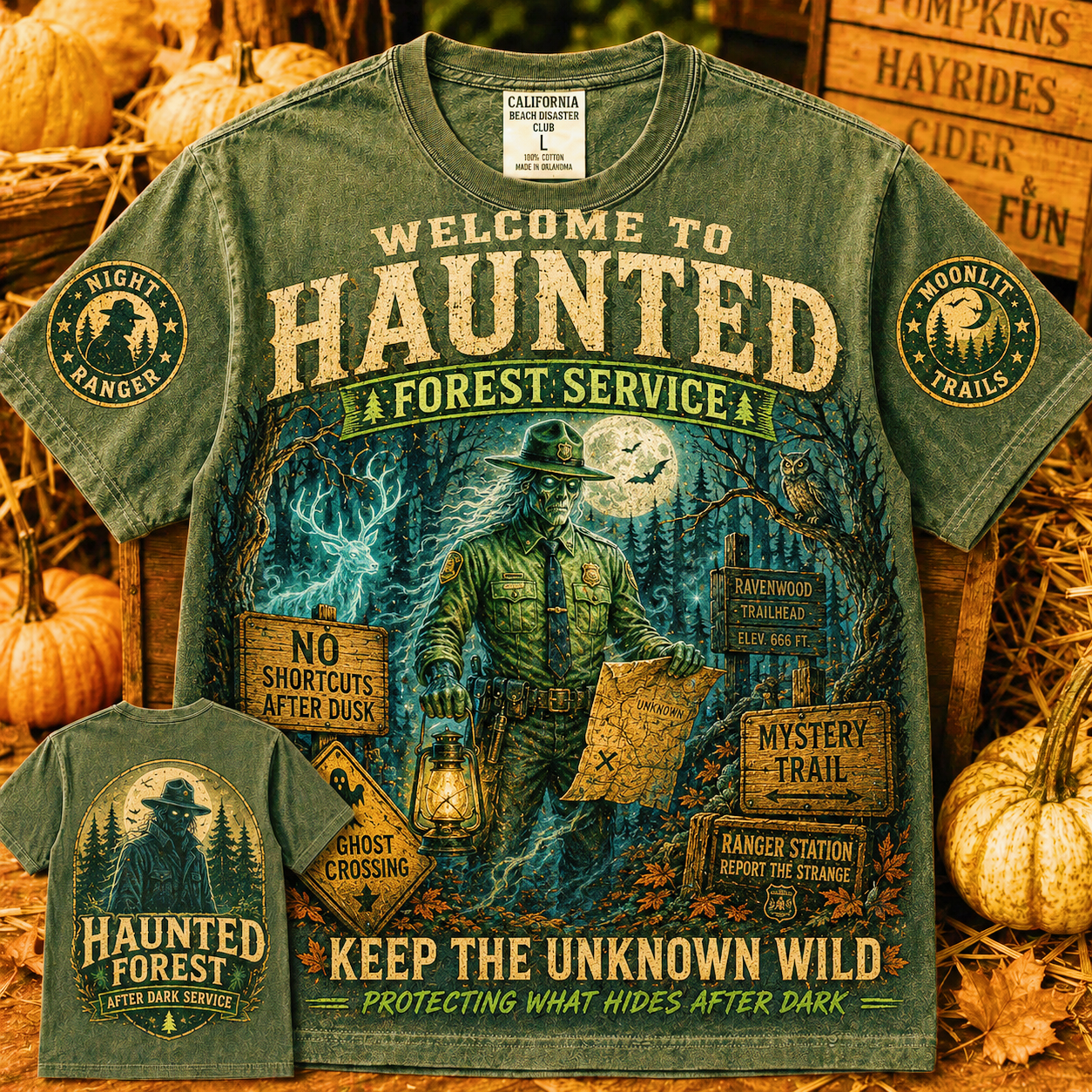 Haunted Forest Ranger Mystery Trail T-Shirt