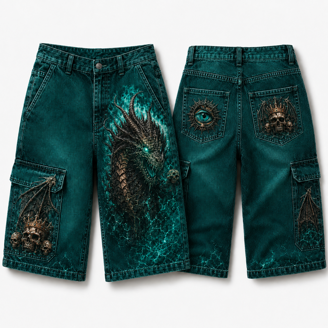 [Copy]Fearless Fortune Dark Dragon Shorts