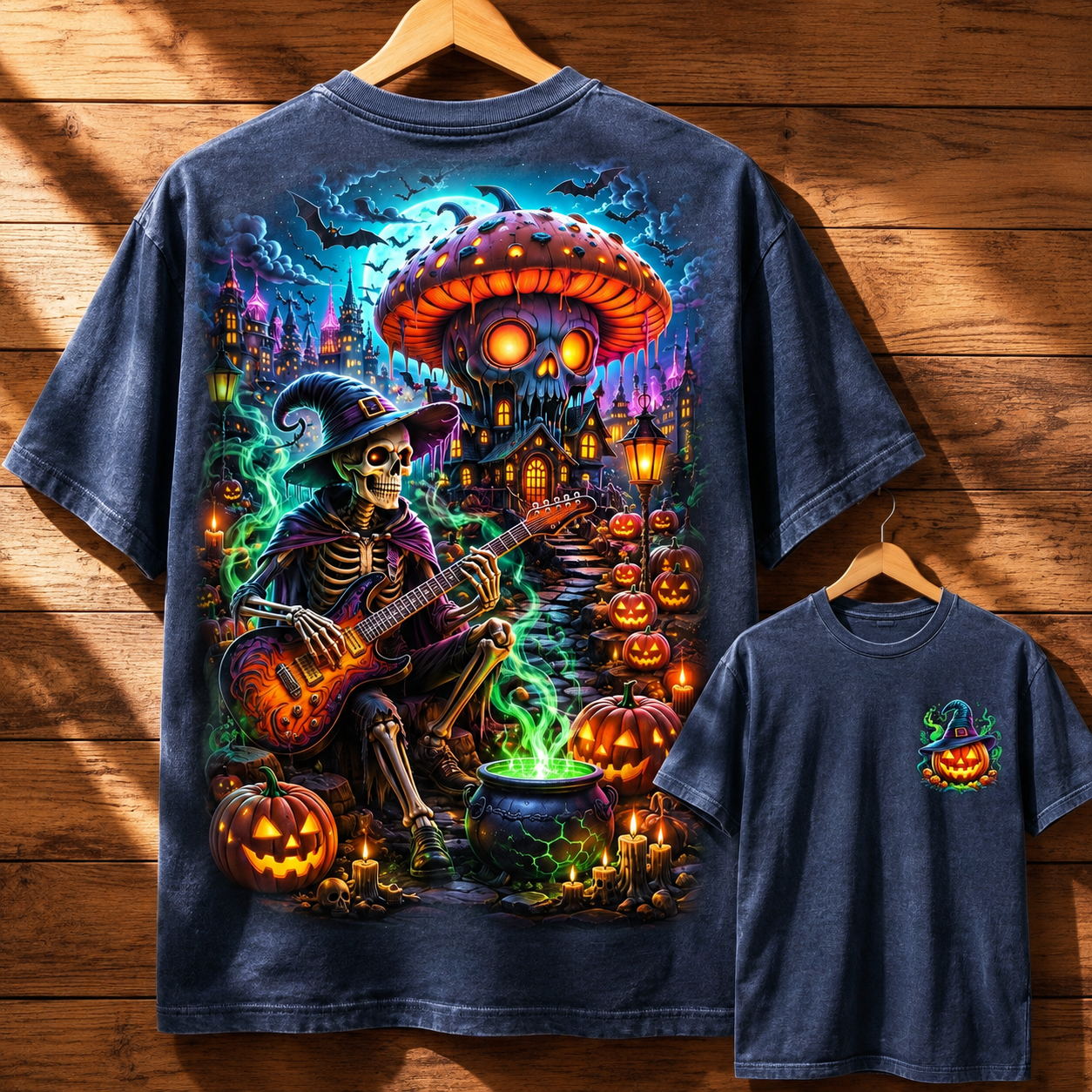 Midnight Skeleton Rock Tee 🎸💀🎃