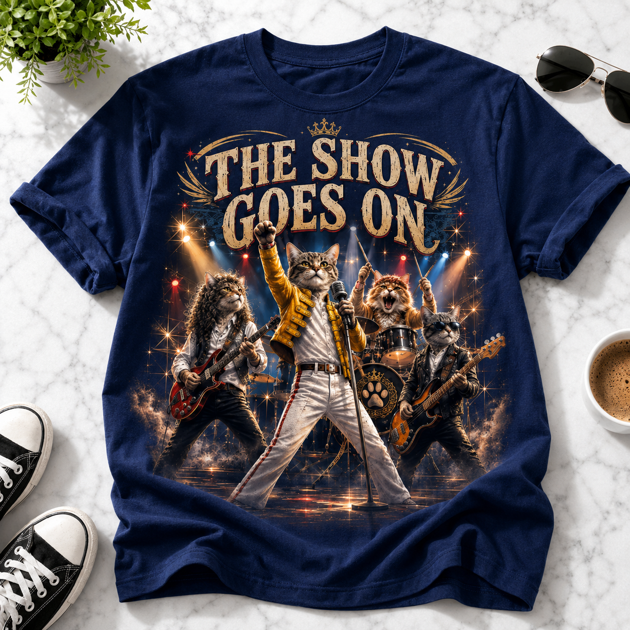 Cat Rock Royalty Band Tee