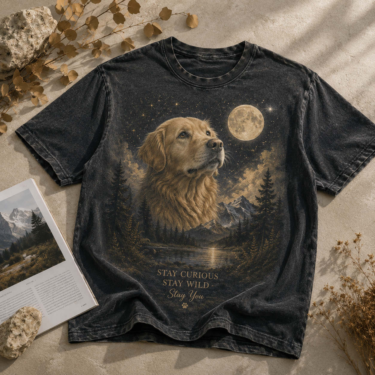 Moonlit Whiskers – Vintage Cat Tee