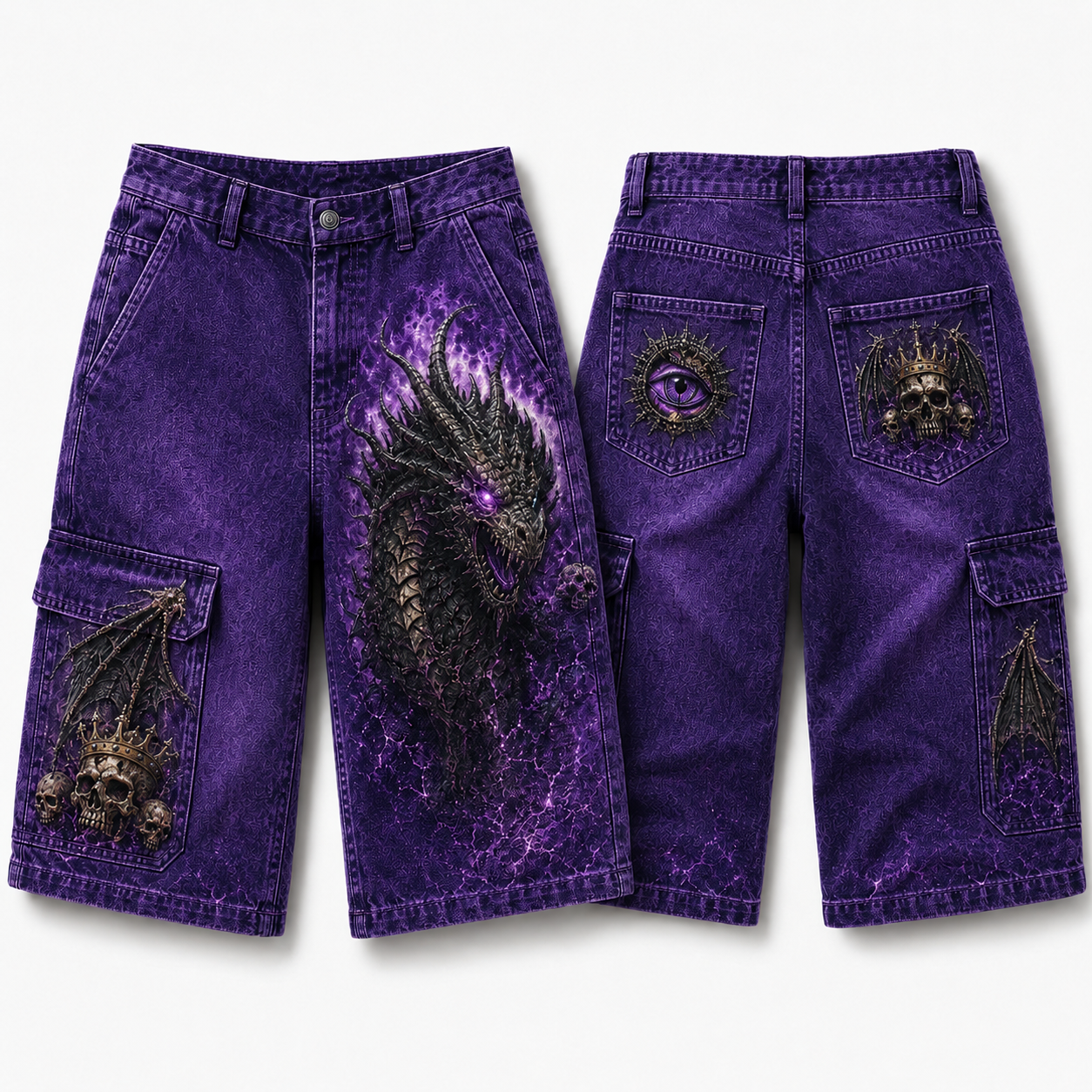 [Copy]Fearless Fortune Dark Dragon Shorts