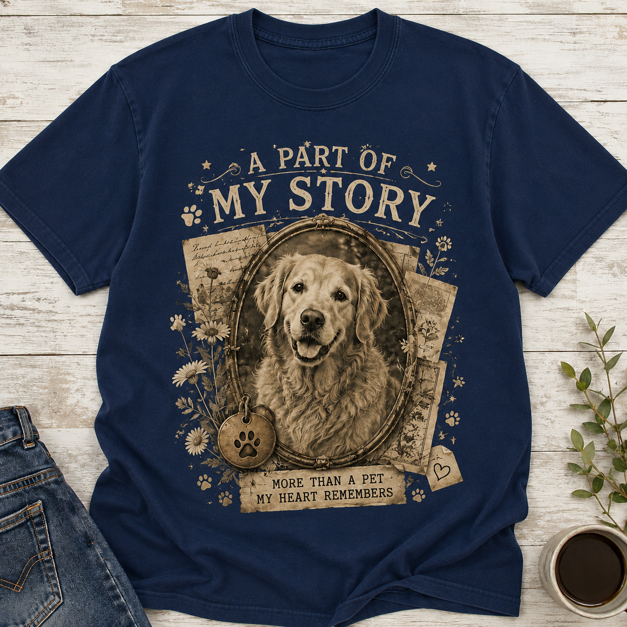 A Part Of My Story Golden Retriever Tee