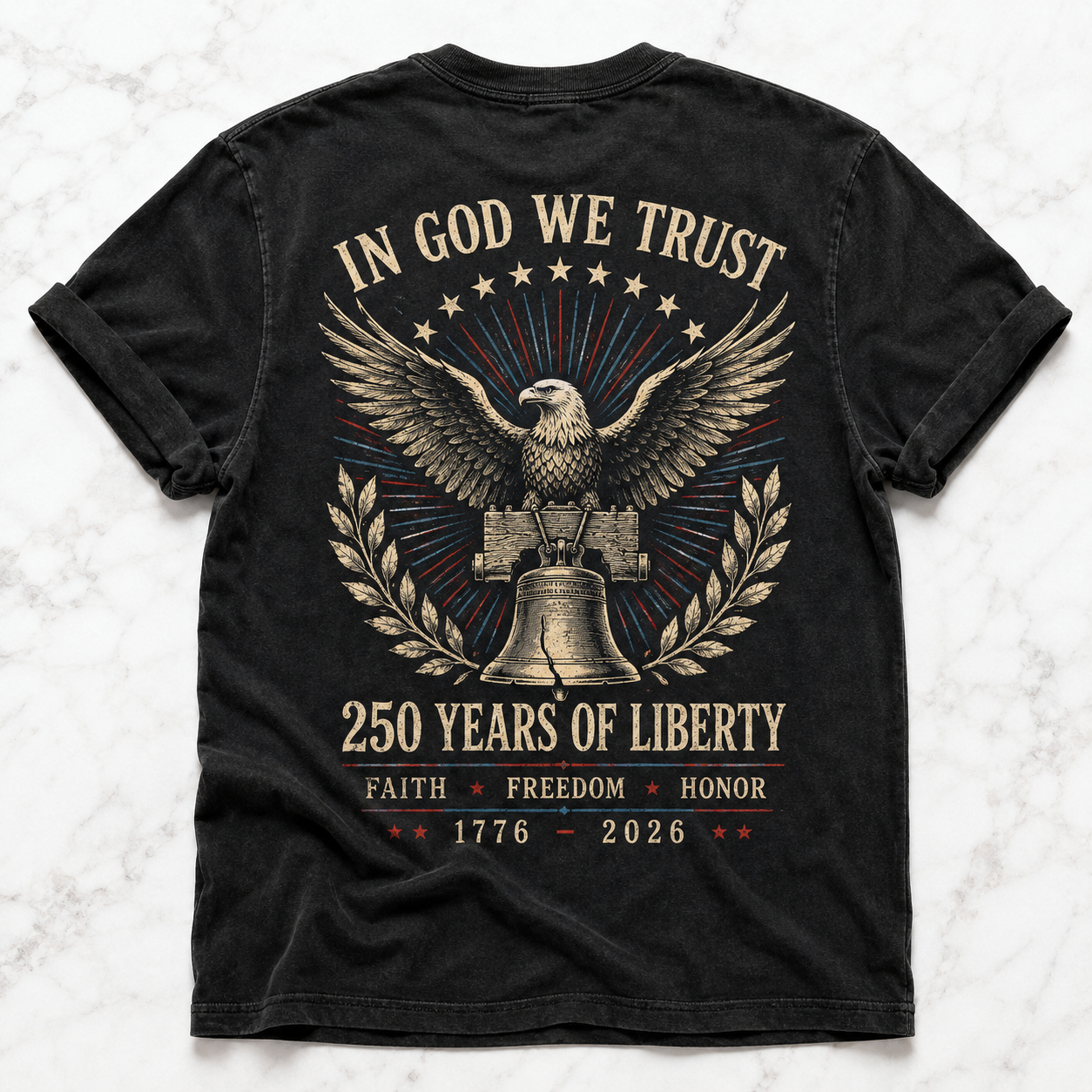 America 250 Years Of Liberty Eagle Tee