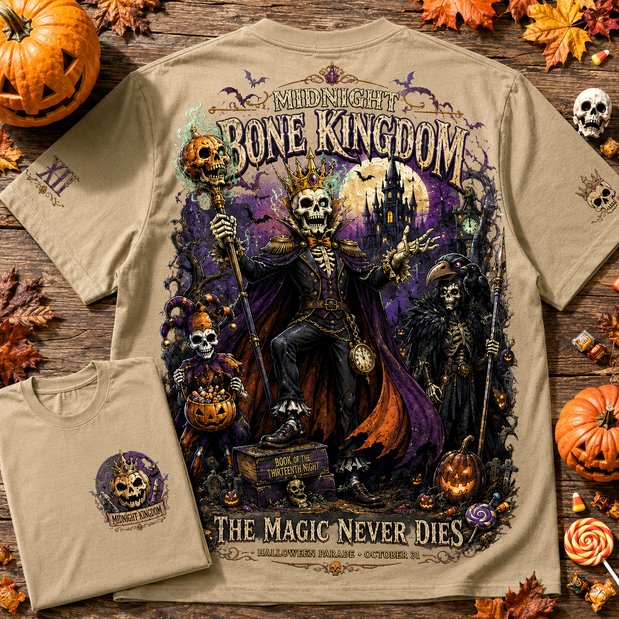 Midnight Bone Kingdom Tee 💀👑🎃