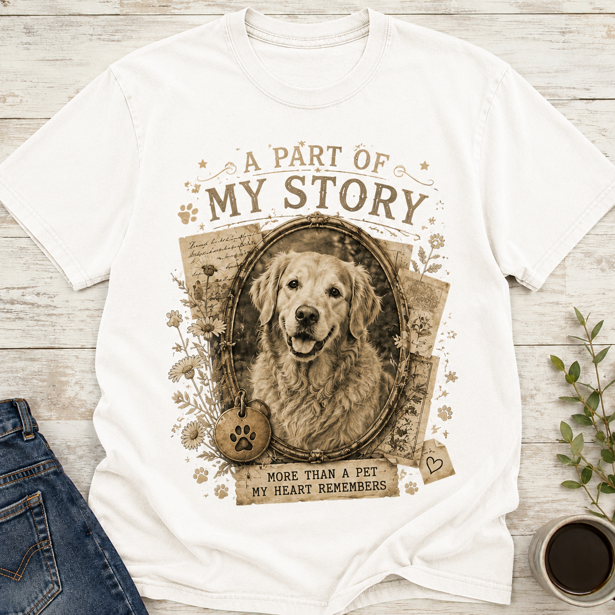 A Part Of My Story Golden Retriever Tee
