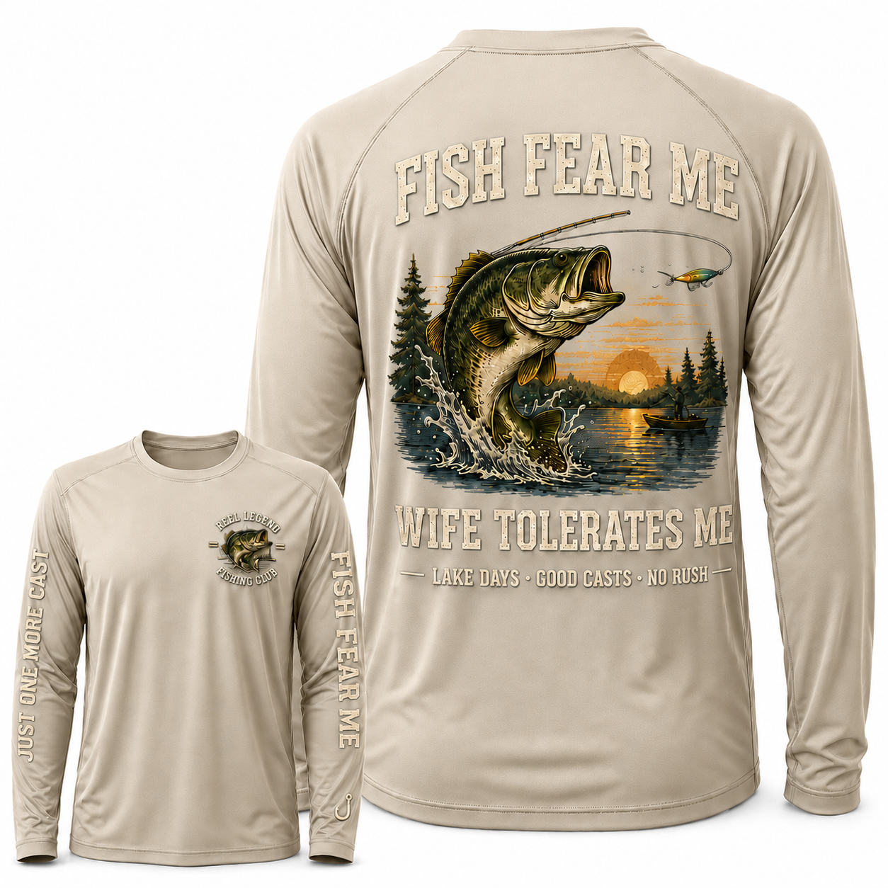 Fish Fear Me Long Sleeve Fishing Tee