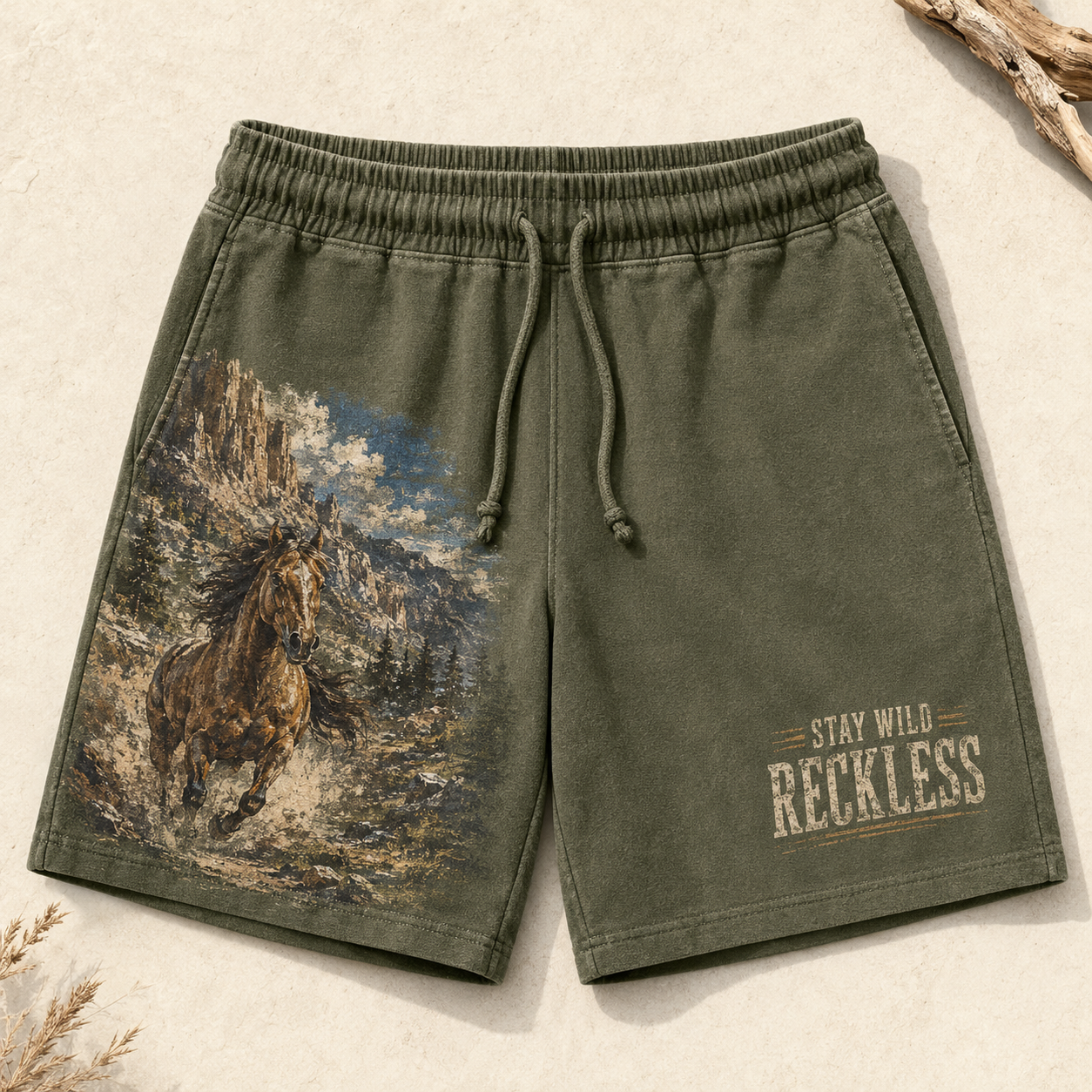Staff Sergeant Reckless War Horse Tribute Shorts