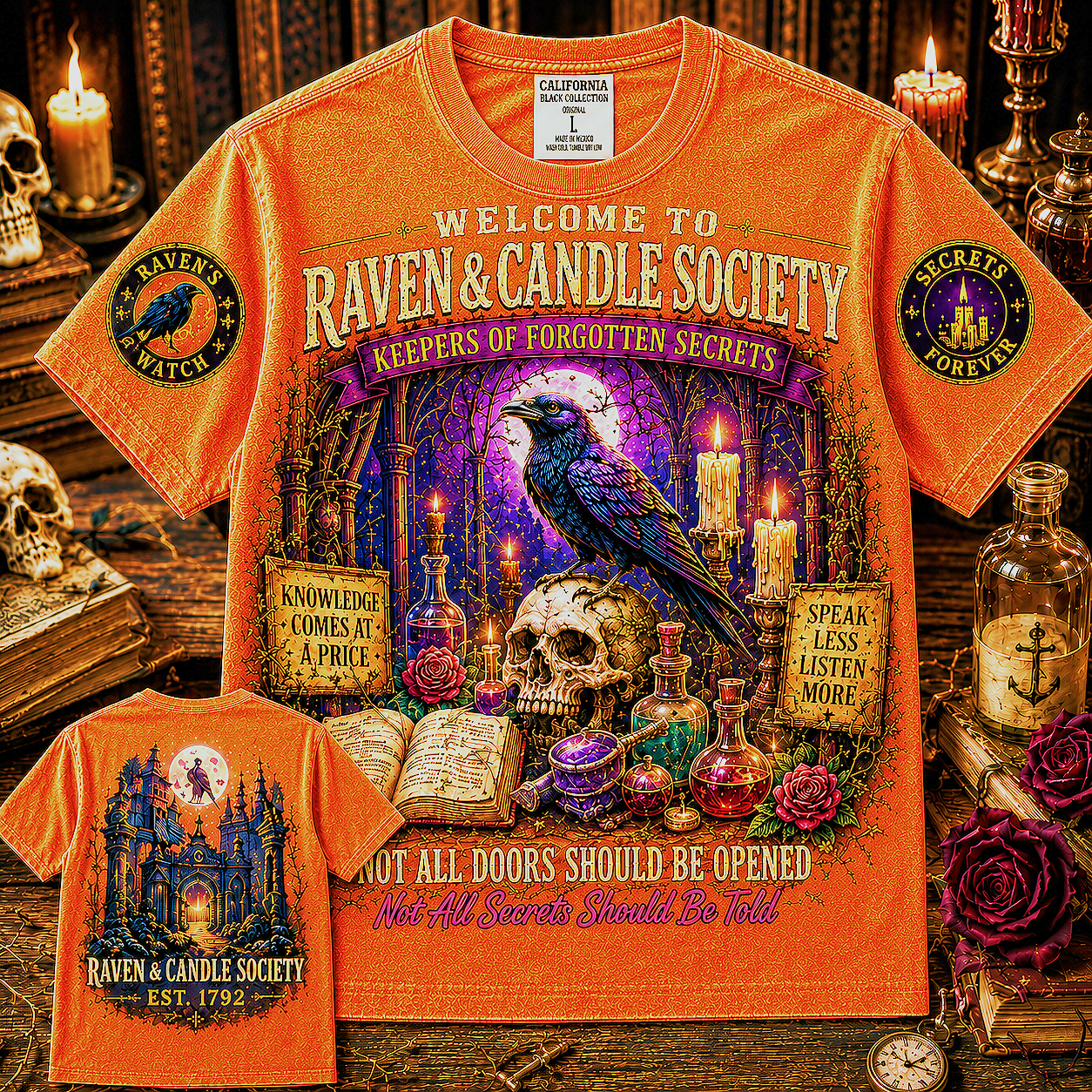 Raven & Candle Society Gothic T-Shirt