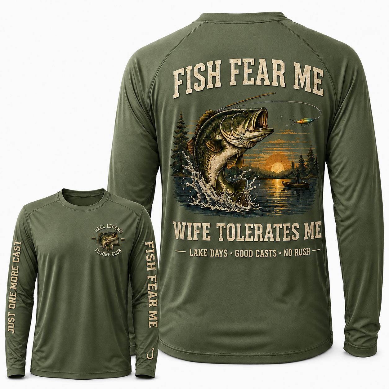 Fish Fear Me Long Sleeve Fishing Tee