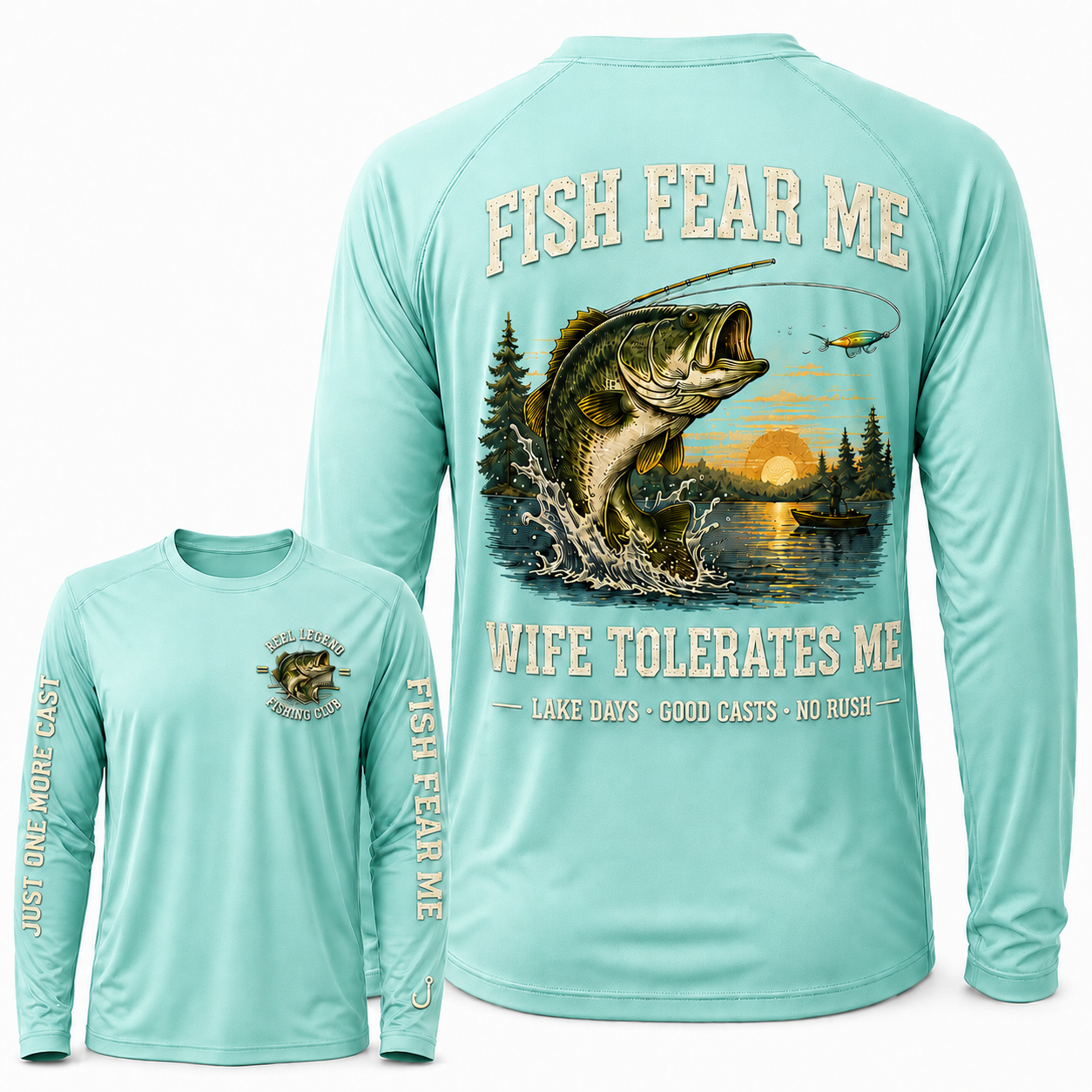 Fish Fear Me Long Sleeve Fishing Tee