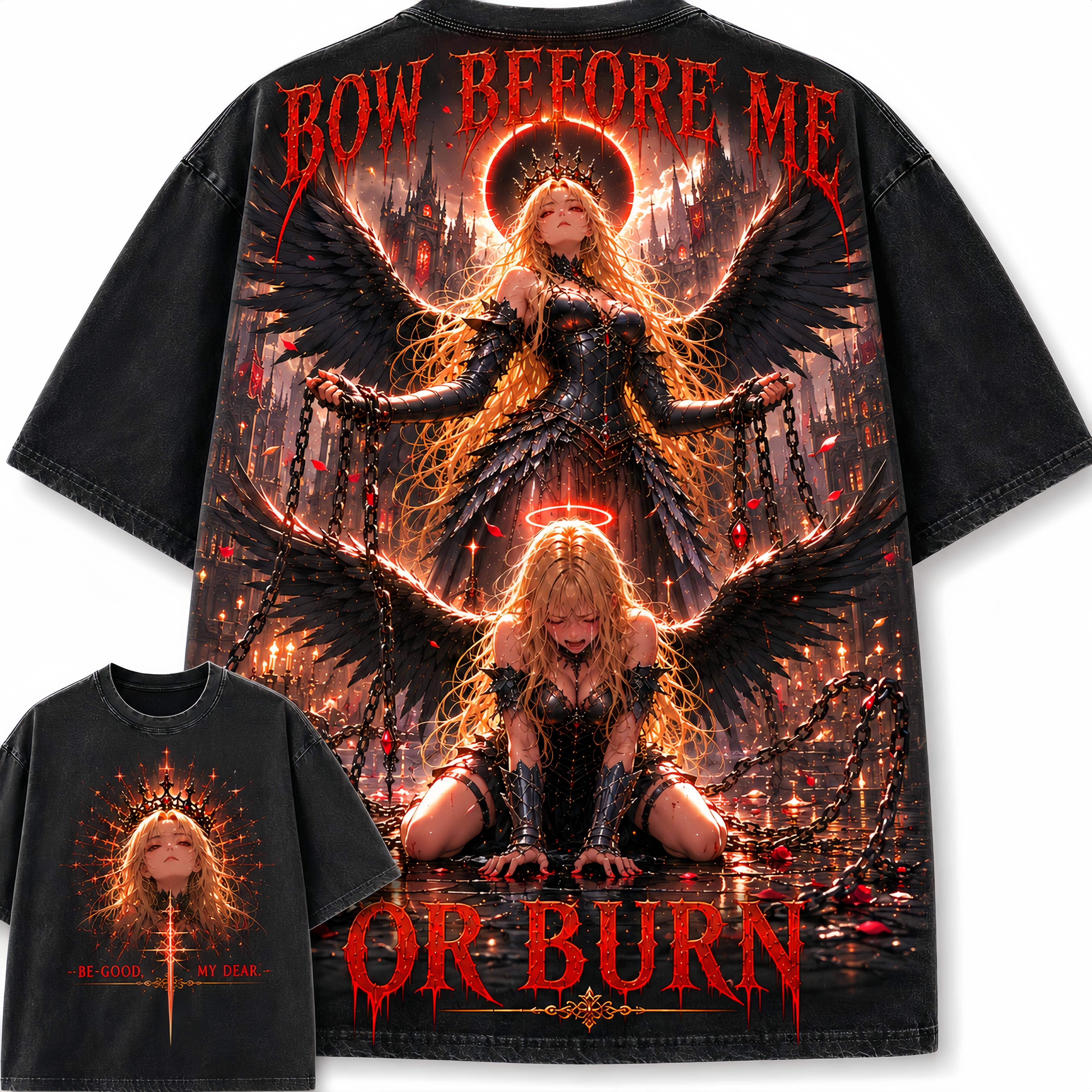 Bow Before Me Or Burn Dark Angel T-Shirt