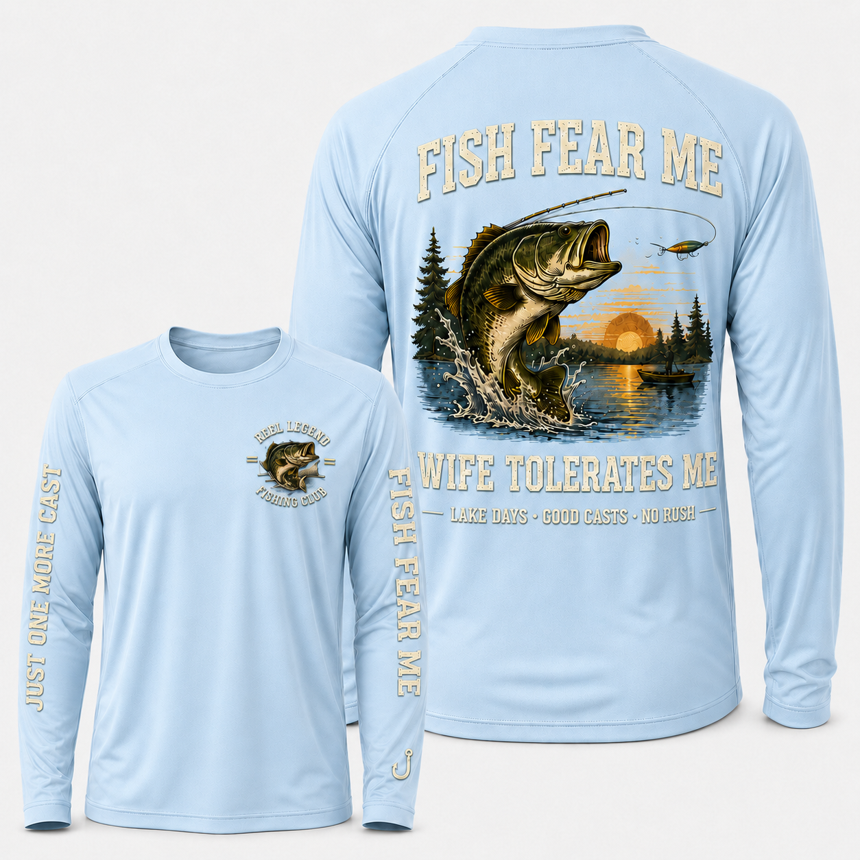 Fish Fear Me Long Sleeve Fishing Tee