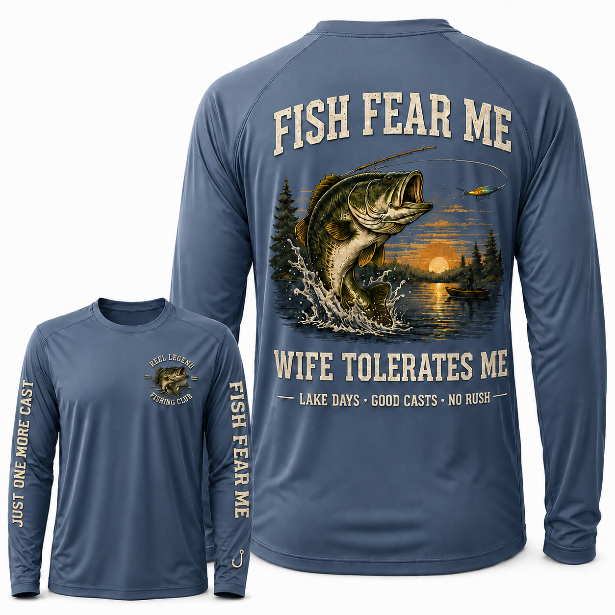 Fish Fear Me Long Sleeve Fishing Tee