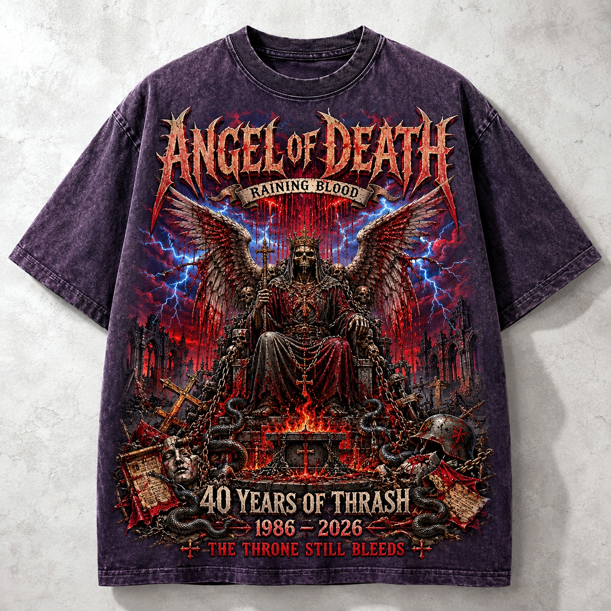 40 Years of Thrash Blood Rain Graphic Tee