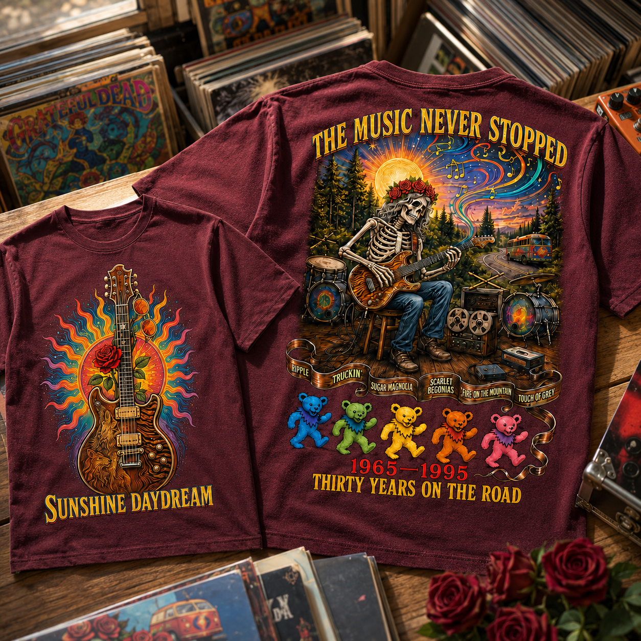 The Music Never Stopped Tribute Tee 