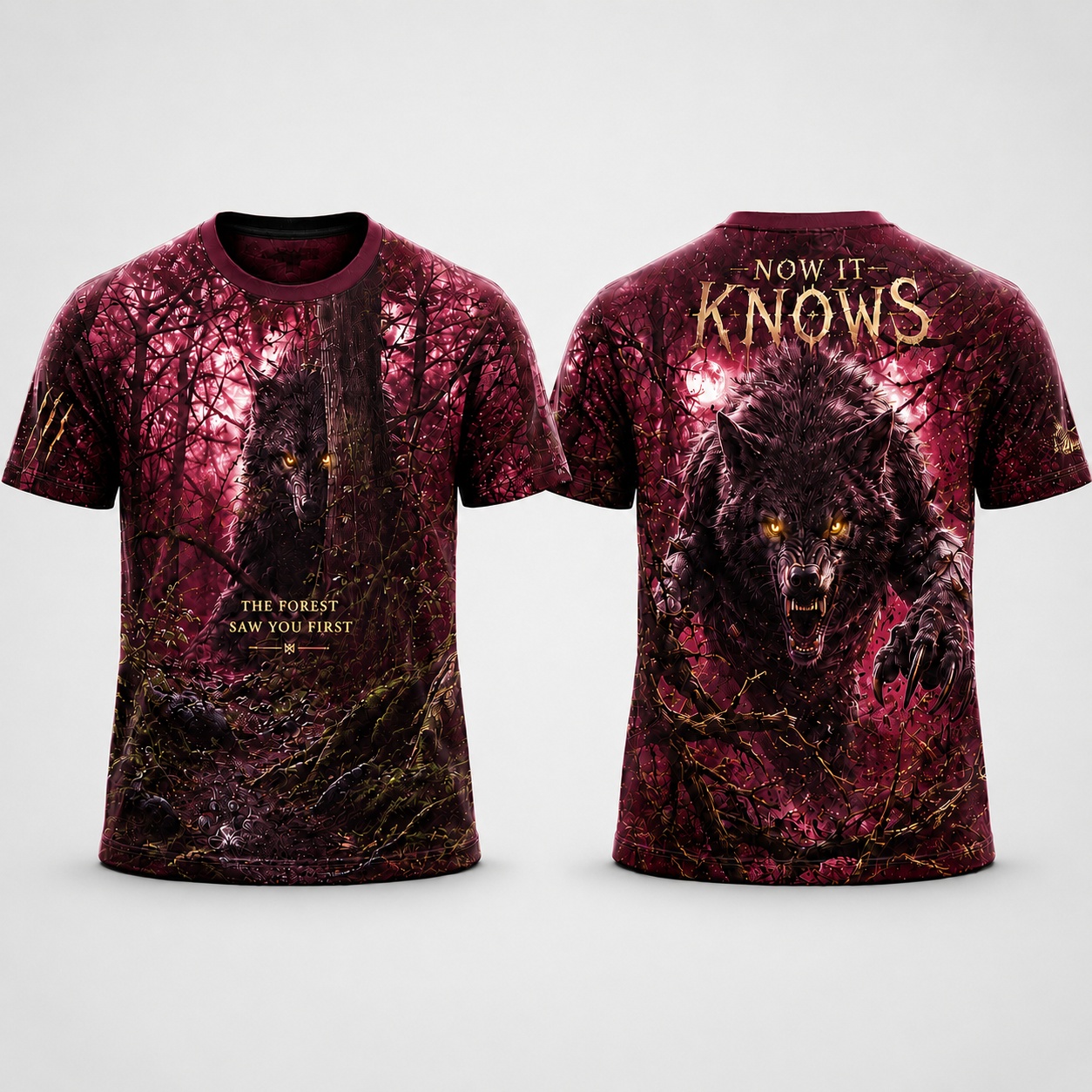 Now It Knows Wolf Forest T-Shirt